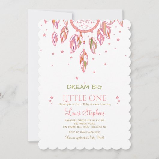 Fangen Sie einen Traum Einladung (Vorderseite)