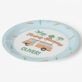 Fangen Sie einen Wellenreiter in jedem Alter glück Pappteller (Schrägansicht)