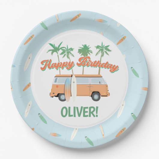 Fangen Sie einen Wellenreiter in jedem Alter glück Pappteller (Vorderseite)