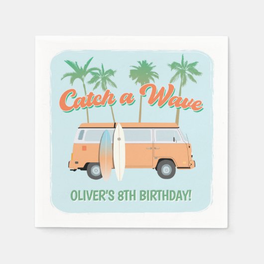 Fangen Sie einen Wellenreiter in jedem Alter glück Serviette (Vorderseite)