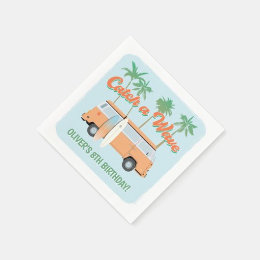 Fangen Sie einen Wellenreiter in jedem Alter glück Serviette (Ecke)