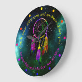 Fangen Sie Ihre Träume Träumer Boho Chic Große Wanduhr (Winkel)