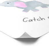 Fangen Sie mit einem Falling Star Elephant Kinderz Poster (Ecke)