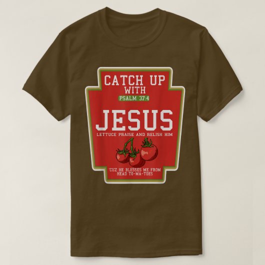 Fangen Sie mit Jesus Lazy Halloween Kostüm Pun Chr T-Shirt (Design vorne)