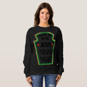 Fangen Sie mit Jesus Lob ihm Sweatshirt (Vorne ganz)