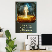 Fangen Sie noch einmal an: Shine Brighter Poster (Heimbüro)