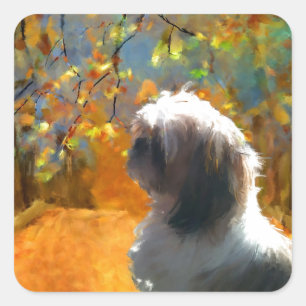 fangen Sie unser wirkliches journey_Painting.jpg Quadratischer Aufkleber