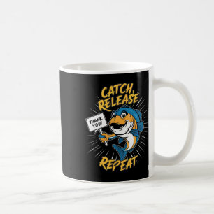 Fangen und Freilassen Lustiges Angeln  Kaffeetasse