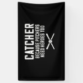 Fangen, weil Pitchers Helden zu Baseball brauchen Banner (Vertikal)