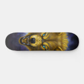 Fangender gelber Wolf Skateboard (Horizontal)