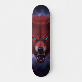 Fangender roter Wolf Skateboard