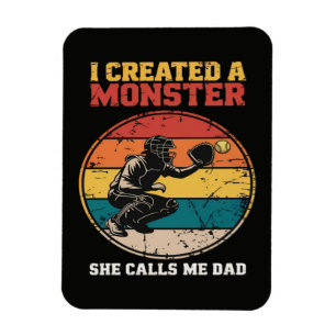 Fänger Softball Vater Vatertag Magnet