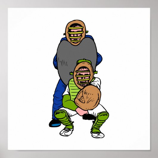 Fänger und Umpire Poster (Vorne)