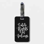 Fangflüge ohne Gefühle, Schwarzweiß Gepäckanhänger (Rückseite vertikal)