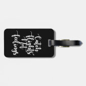 Fangflüge ohne Gefühle, Schwarzweiß Gepäckanhänger (Rückseite horizontal)