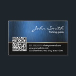 Fangführer Navy Beruflicher QR-Code Visitenkarte<br><div class="desc">Royal QR Code Fishing Guide Business Card.</div>