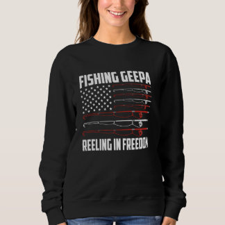 Fanggeepa 4. Juli US-Fahne im Freien Sweatshirt