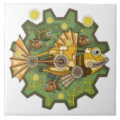 Fanggerät, Whimsical Mechanical Fish Fliese (Vorderseite)