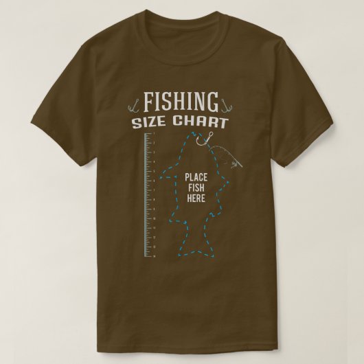 Fanggrösse Diagramm Ort Fisch hier Funny Fishing S T-Shirt (Design vorne)
