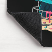 Fanghelm mit Gesichtsmaske verkaufen Eiscreme trop Mousepad (Ecke)