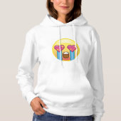 Fangirl Fandom Crazy schrie Emoji Hoodie (Vorderseite)