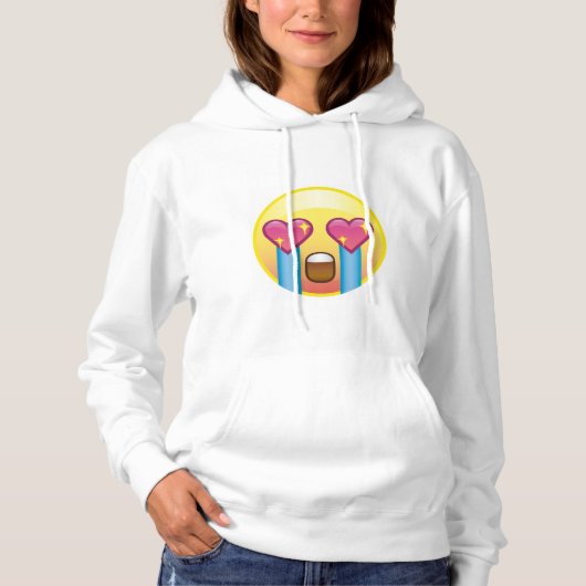 Fangirl Fandom Crazy schrie Emoji Hoodie (Vorderseite)