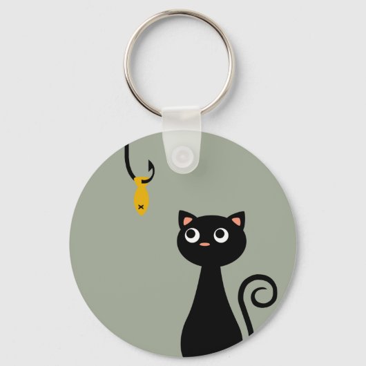 Fangkatze Schlüsselanhänger (Vorderseite)