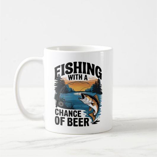 " Fangkonzept: "Fischerei mit Bier-Chance" Kaffeetasse (Links)
