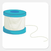 Fanglinie Quadratischer Aufkleber (Vorderseite)