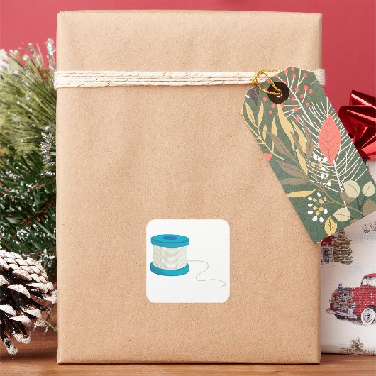 Fanglinie Quadratischer Aufkleber