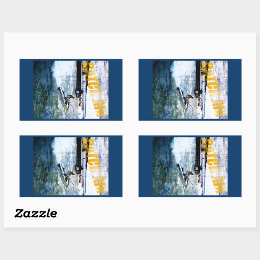 Fangluft Rechteckiger Aufkleber (Blatt)