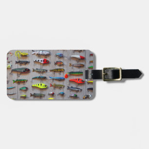 Fanglures sind zu Gunsten von Fischern geworden Gepäckanhänger