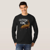 Fangmänner Vater Catfish King Fishing Jäger T-Shirt (Vorne ganz)
