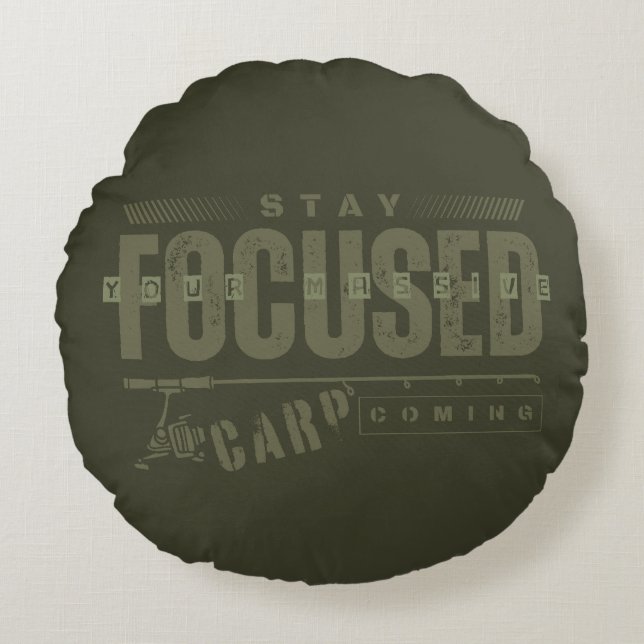 Fangmotivation | Karpfenfischerei | Schwerpunkt Rundes Kissen (Vorderseite)