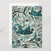 Fangmuster Abalone Feiertagskarte (Vorne/Hinten)