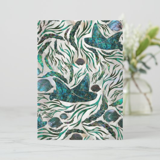 Fangmuster Abalone Feiertagskarte (Stehend Vorderseite)