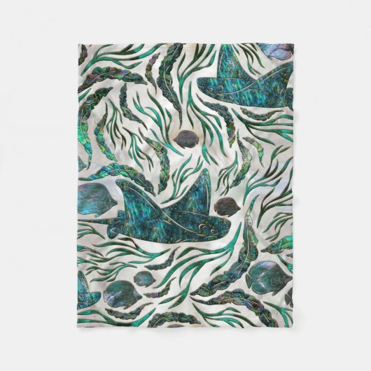 Fangmuster Abalone Fleecedecke (Vorderseite)