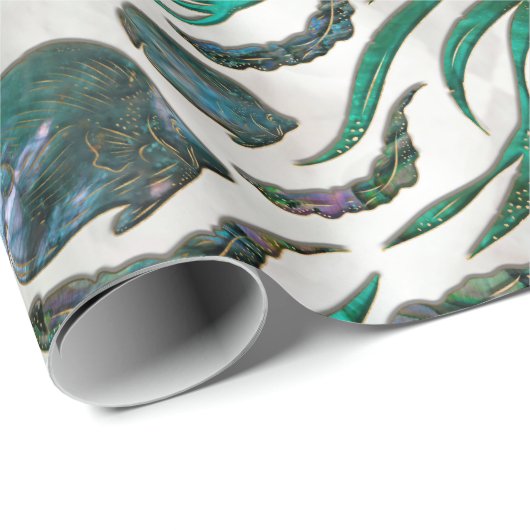 Fangmuster Abalone Geschenkpapier (Rolleneckpunkt)