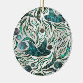 Fangmuster Abalone Keramik Ornament (Links)