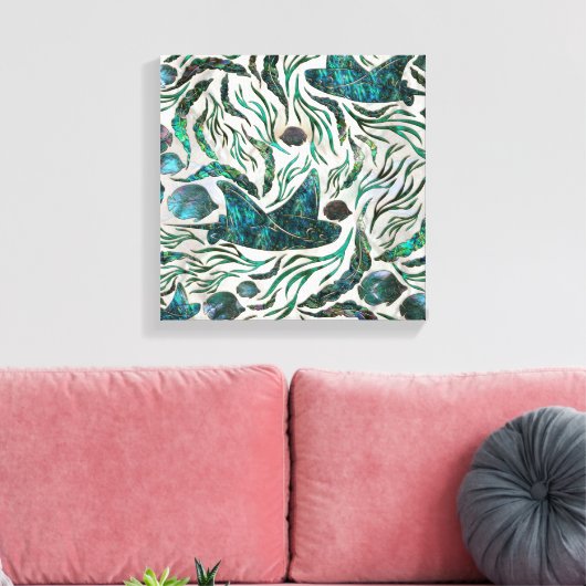 Fangmuster Abalone Leinwanddruck (Insitu (Wohnzimmer))