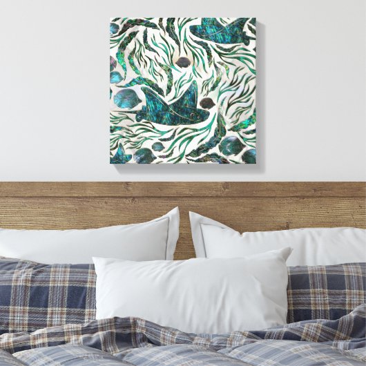 Fangmuster Abalone Leinwanddruck (Insitu (Schlafzimmer))