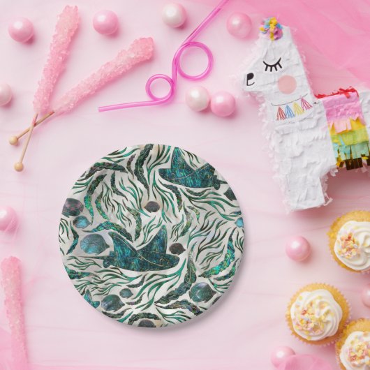 Fangmuster Abalone Pappteller (Party)