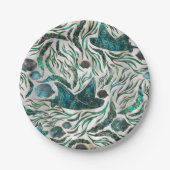 Fangmuster Abalone Pappteller (Vorderseite)