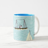 Fangmuster Zweifarbige Tasse (VorderseiteRechts)