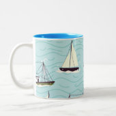 Fangmuster Zweifarbige Tasse (Links)