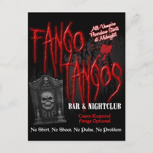 Fango Tangos Vampire Nightclub Postkarte (Vorderseite)