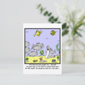 Fangquote: Cartoon Postkarte (Stehend Vorderseite)