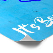 Fangquote mit Fischhaken Poster (Ecke)