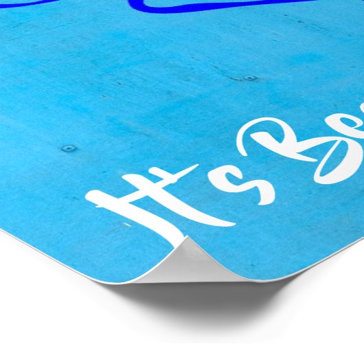 Fangquote mit Fischhaken Poster (Ecke)