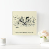 Fangreise Quadratische Wanduhr (Zuhause)